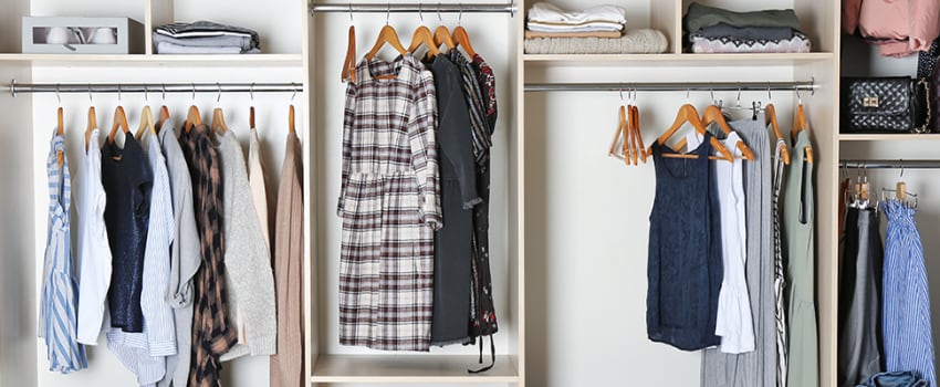 Closet organizer in Carmel apartment